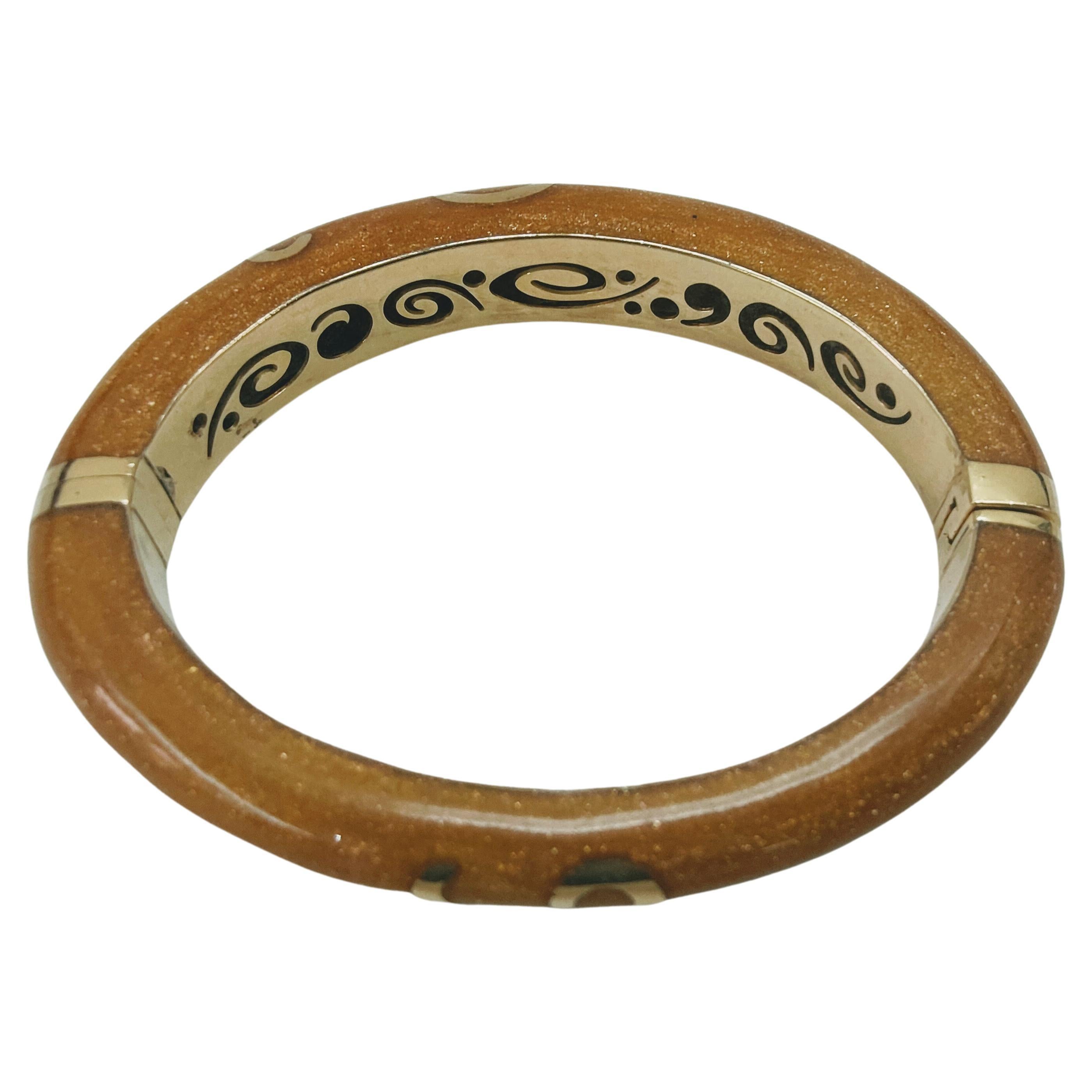Modern Enamel Bangle Alessandro Fanfani Yellow Gold 18 Karat Diamond Brilliant Cut For Sale