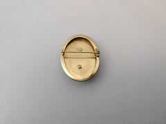Enamel Brooch in 14 K Gold