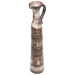 Enamel Ceramic Midcentury Vase by Jaques Pouchain for Atelier Dieulefit, Brown