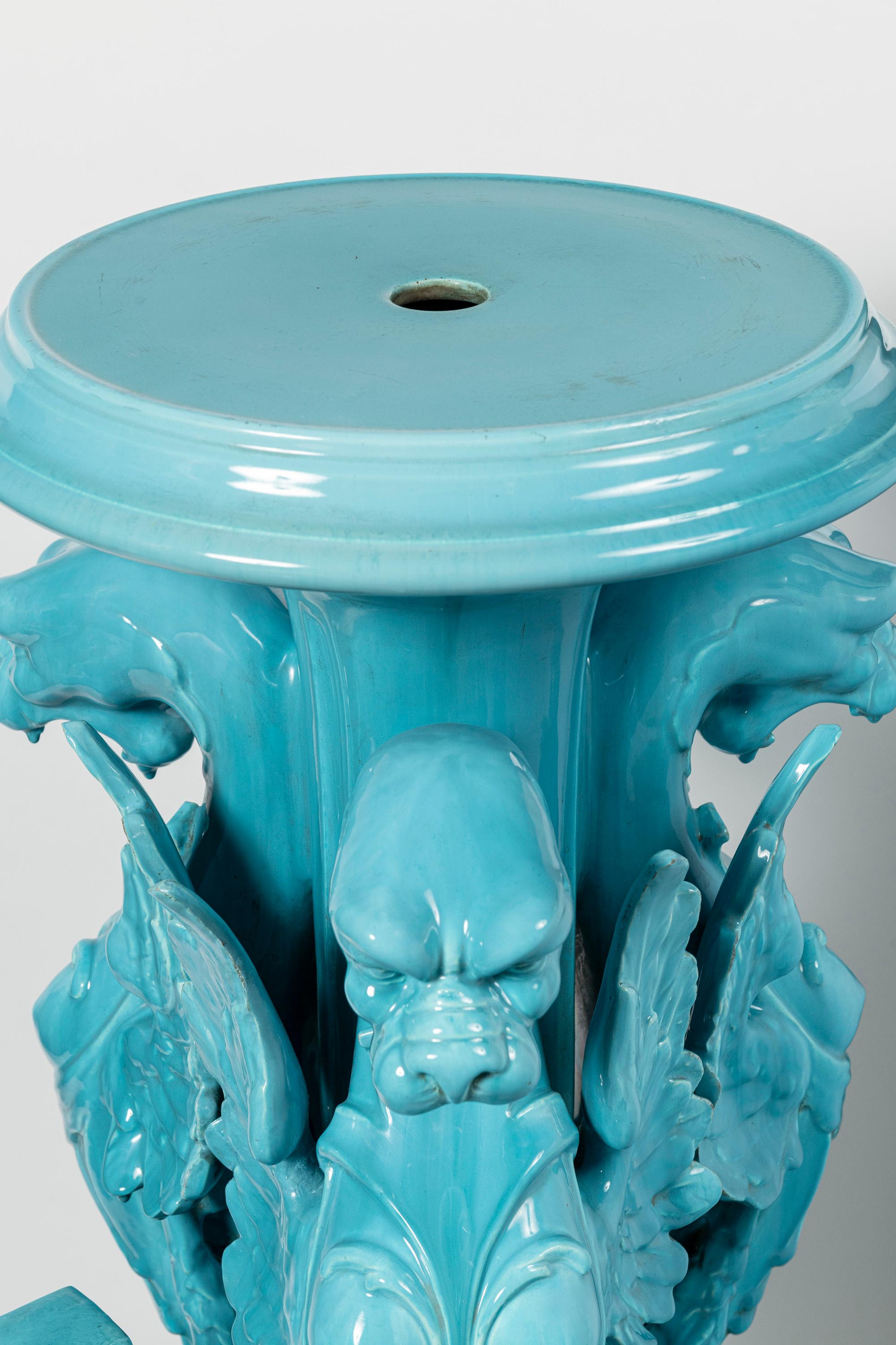 Jardinière en céramique émaillée, attribuée à Jerome Massier, France, fin du XIXe siècle. en vente 4