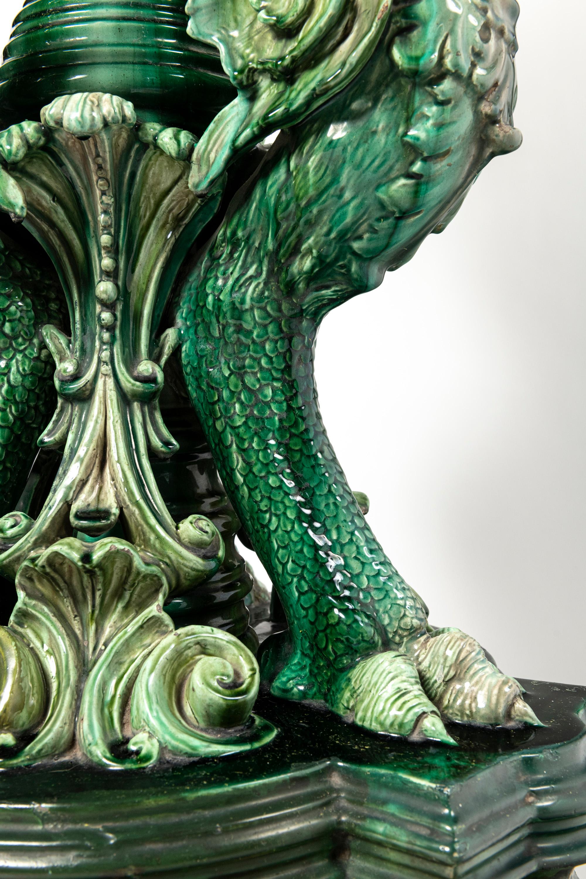 Fioriera in ceramica smaltata, Francia, fine XIX secolo. in vendita 2