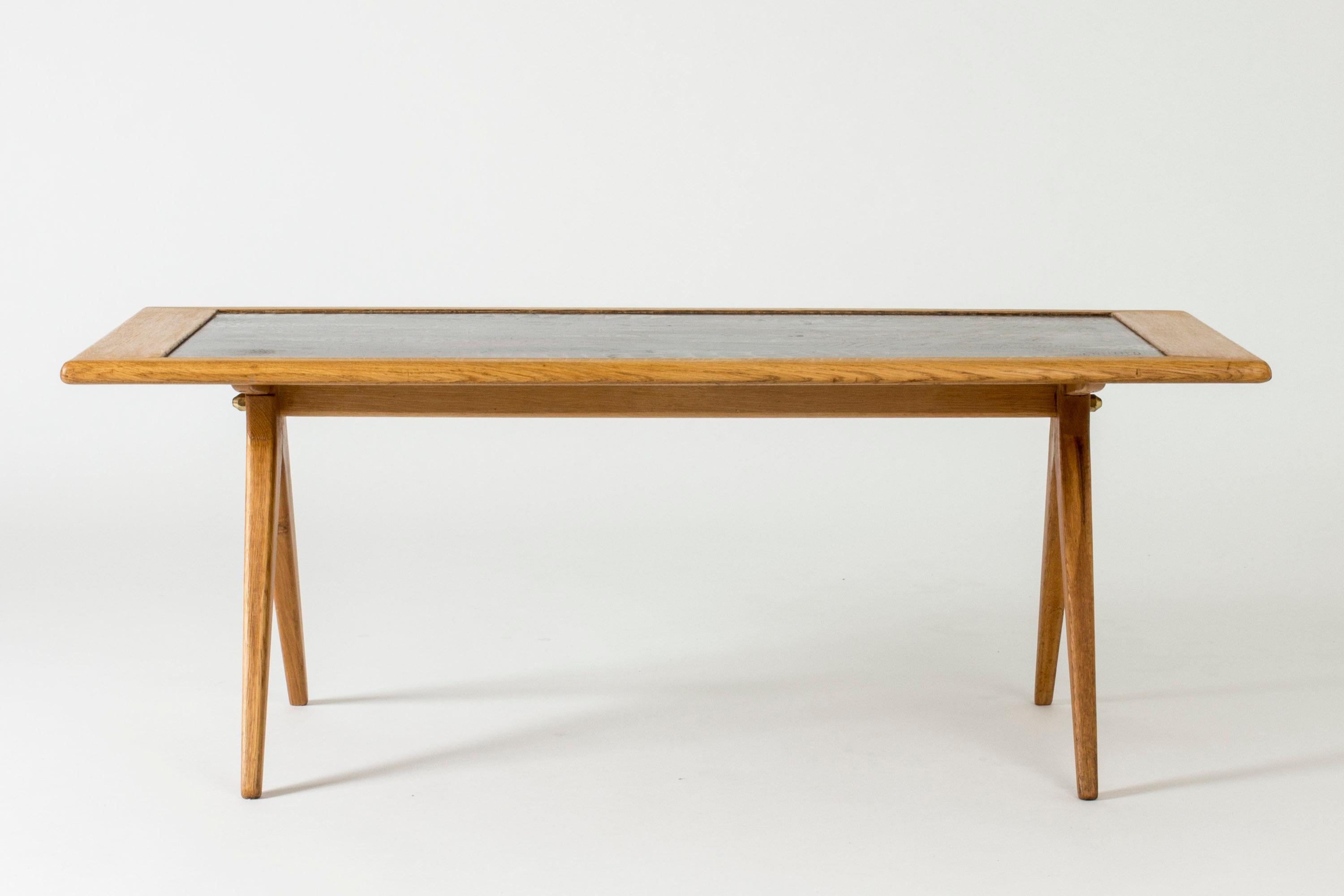 Scandinave moderne Table basse en émail de Stig Lindberg, Suède, années 1950 en vente