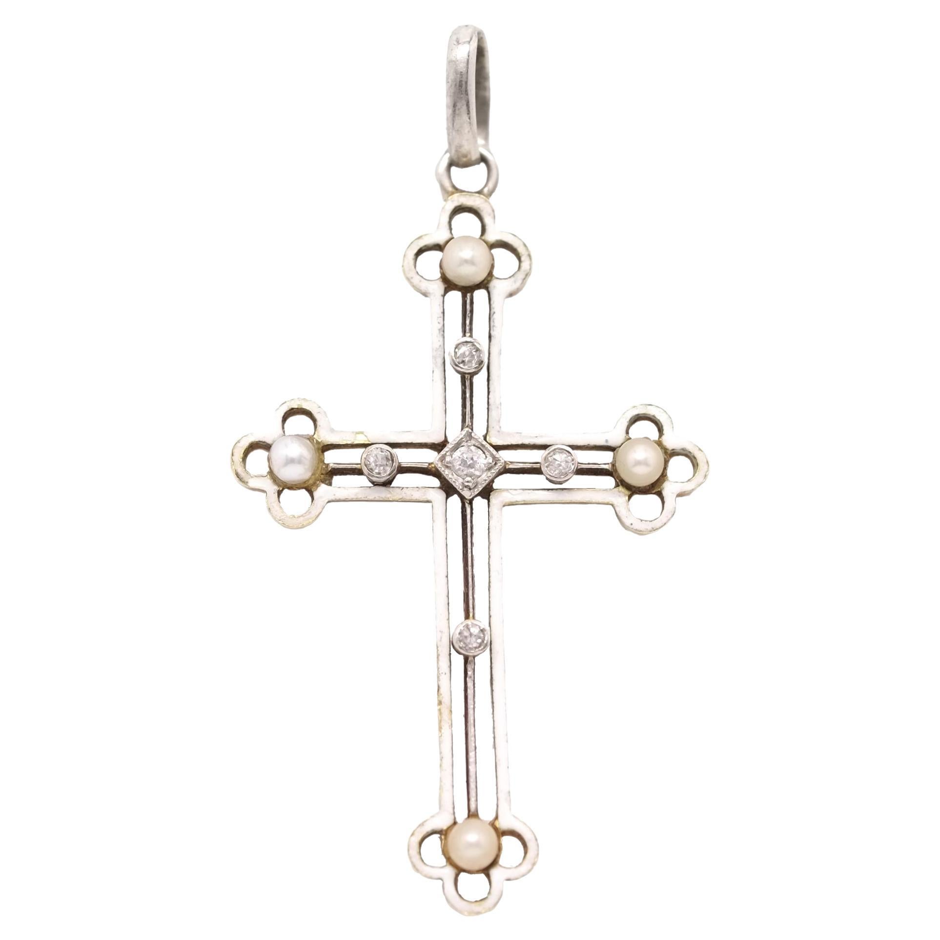 Enamel Cross Pendant
