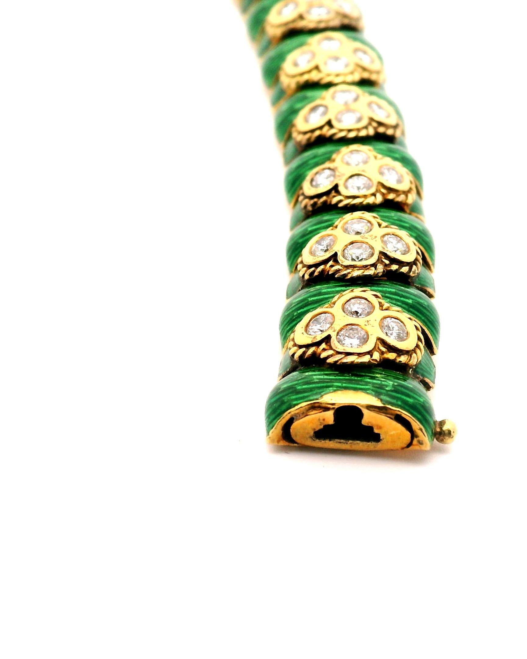 Emaille-Diamant-Armband im Angebot 1
