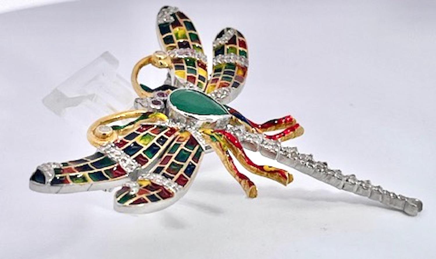 Colgante esmaltado libélula diamante en Bueno estado para la venta en North Hollywood, CA