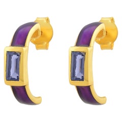 Enamel Earring (Purple) Enamel Earring (Purple)