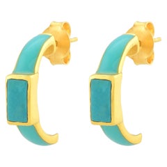 Enamel Earring (Turquoise)