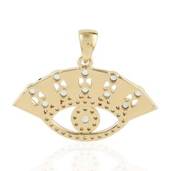 Evil Eye 14 Karat Gold Diamond Pendant Necklace