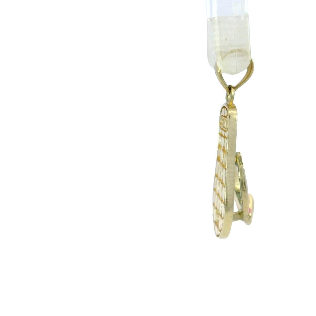 De las mujeres Colgante Chanclas Esmaltadas Oro Amarillo 14K en venta