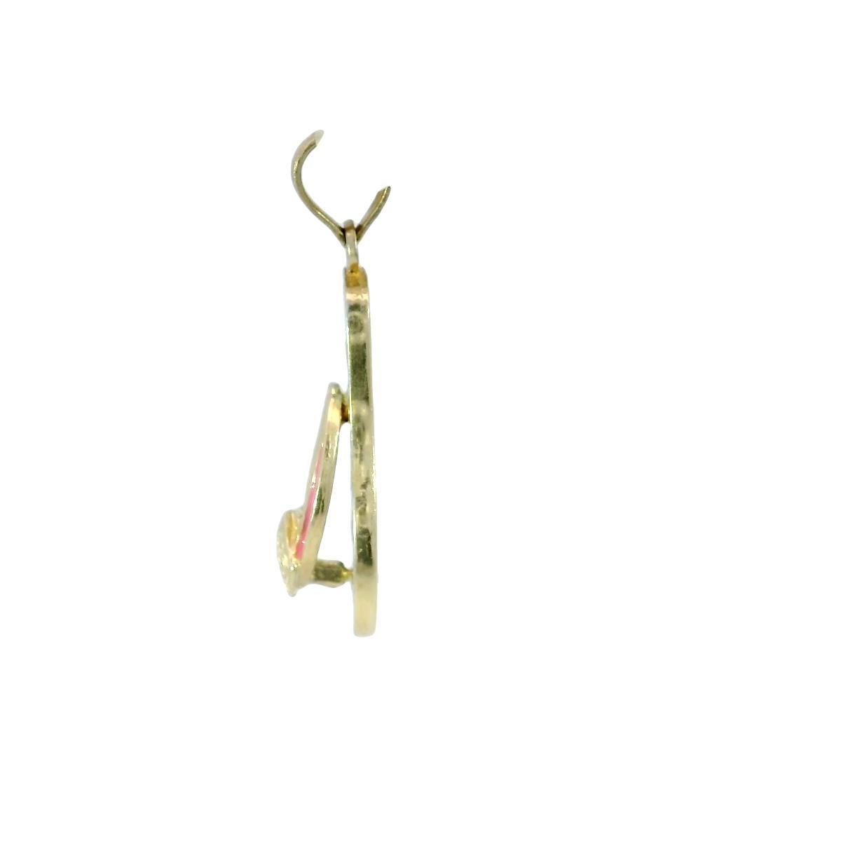 Colgante Chanclas Esmaltadas Oro Amarillo 14K en venta 1