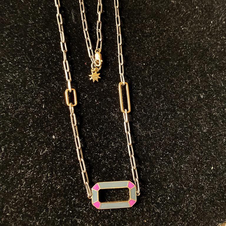 enamel gold chain