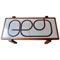 Enamel Lava Coffee Table Les Deux Potiers School, 1960