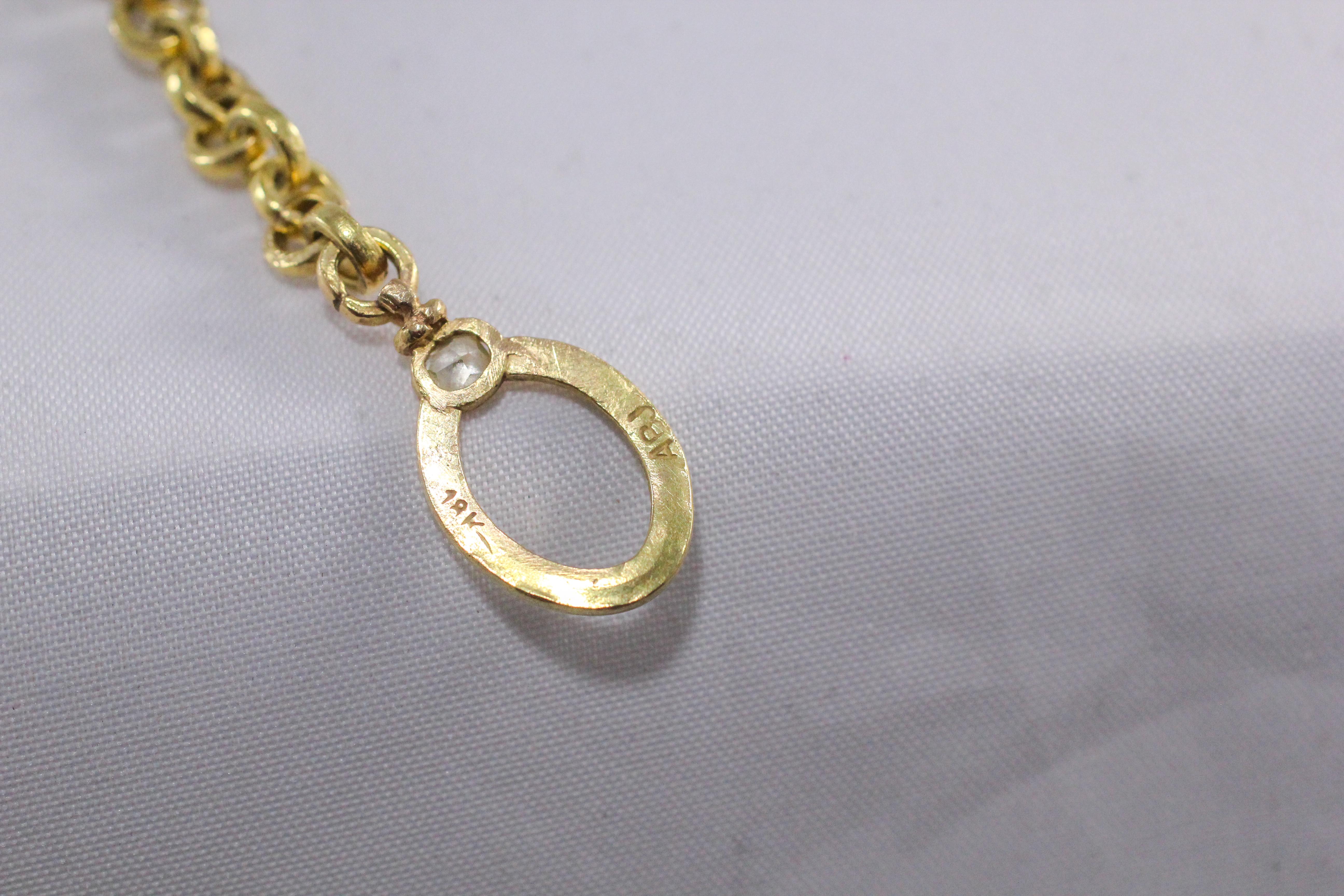 Emaille Magen David 18K Gold Kette Halskette Diamant-Anhänger und Knopfleiste mit Anhänger im Angebot 6
