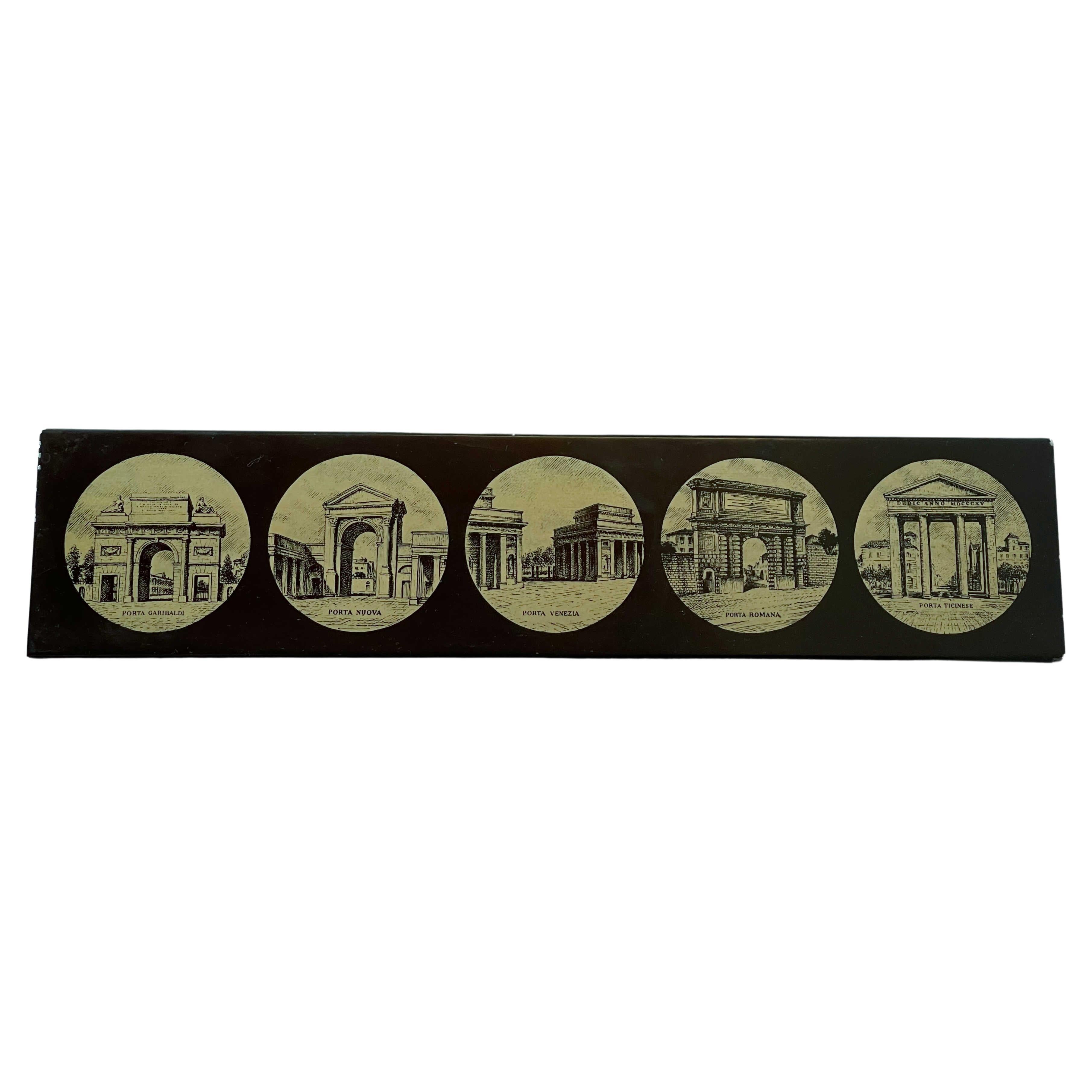 Caja de cerillas de metal esmaltado Fornasetti