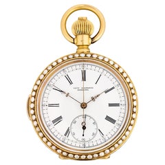 Enamel Minute Repeater Chronograph Pocket Watch