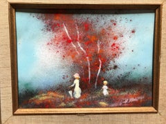 Enamel on Copper Landscape by Carol Simkin