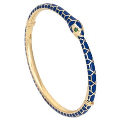 Enamel Ouroboros Lock Bracelet