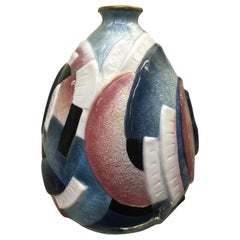Enamel over Copper Art Deco Vase by Camille Faure