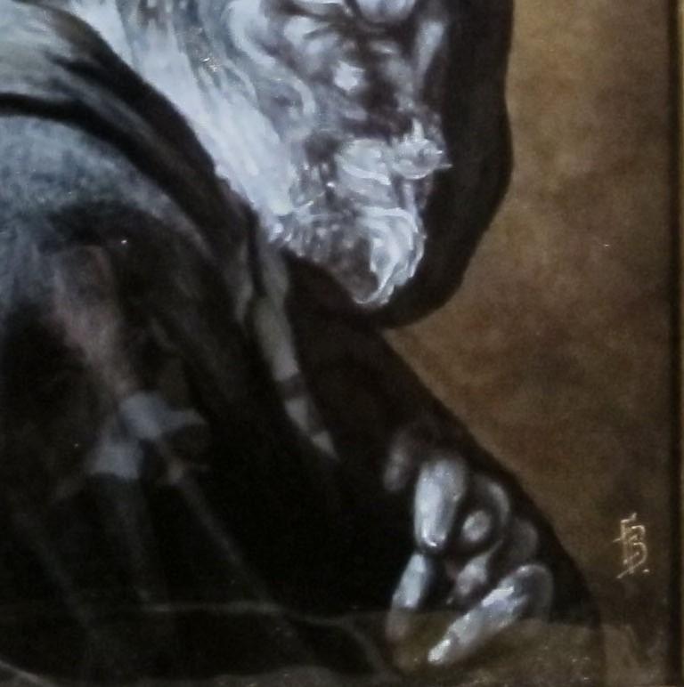Classical Greek Enamel Painting on Copper by Ernest Blancher (1855-1935) Limoges For Sale