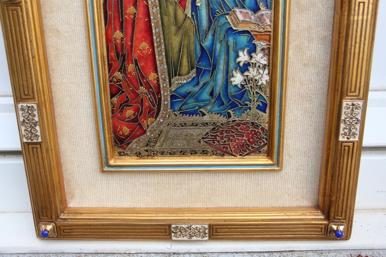 Enamel Painting On Copper By Modest Morató Ojer (1909-1993) (Spanisch) im Angebot