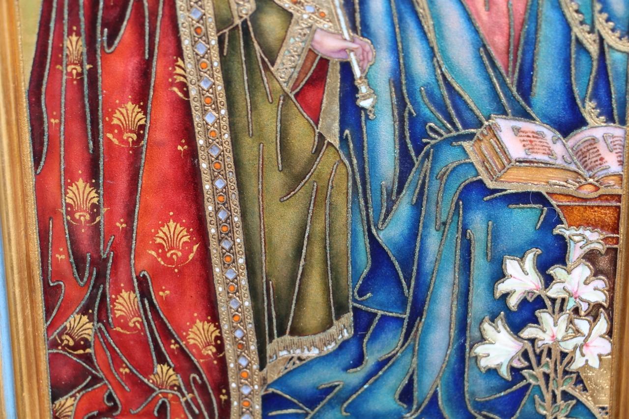 Enamel Painting On Copper By Modest Morató Ojer (1909-1993) (Kupfer) im Angebot
