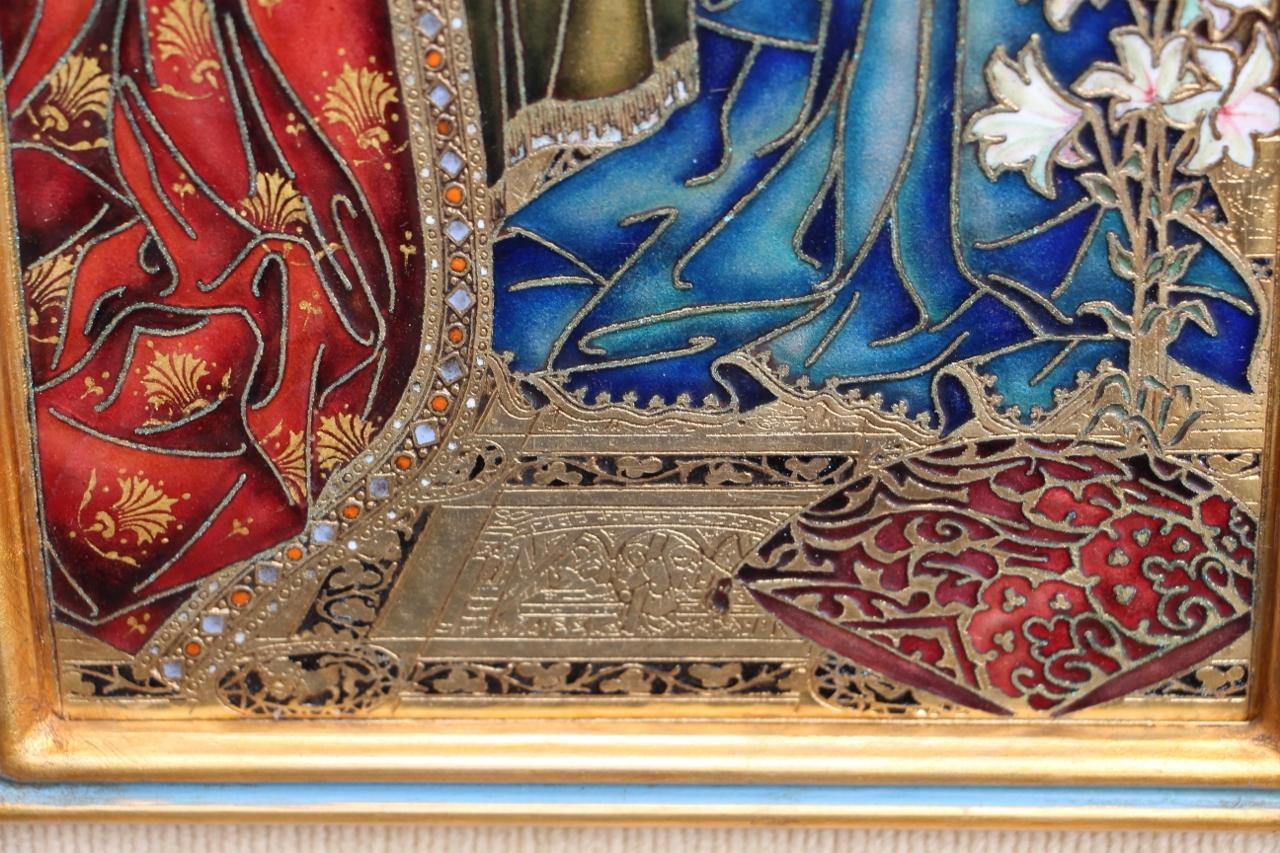 Enamel Painting On Copper By Modest Morató Ojer (1909-1993) im Angebot 1