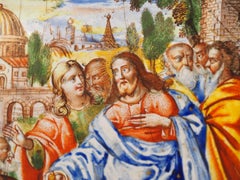 Enamel plaque depicting St. Peter receiving the key of Christ, Germany, 17th c.