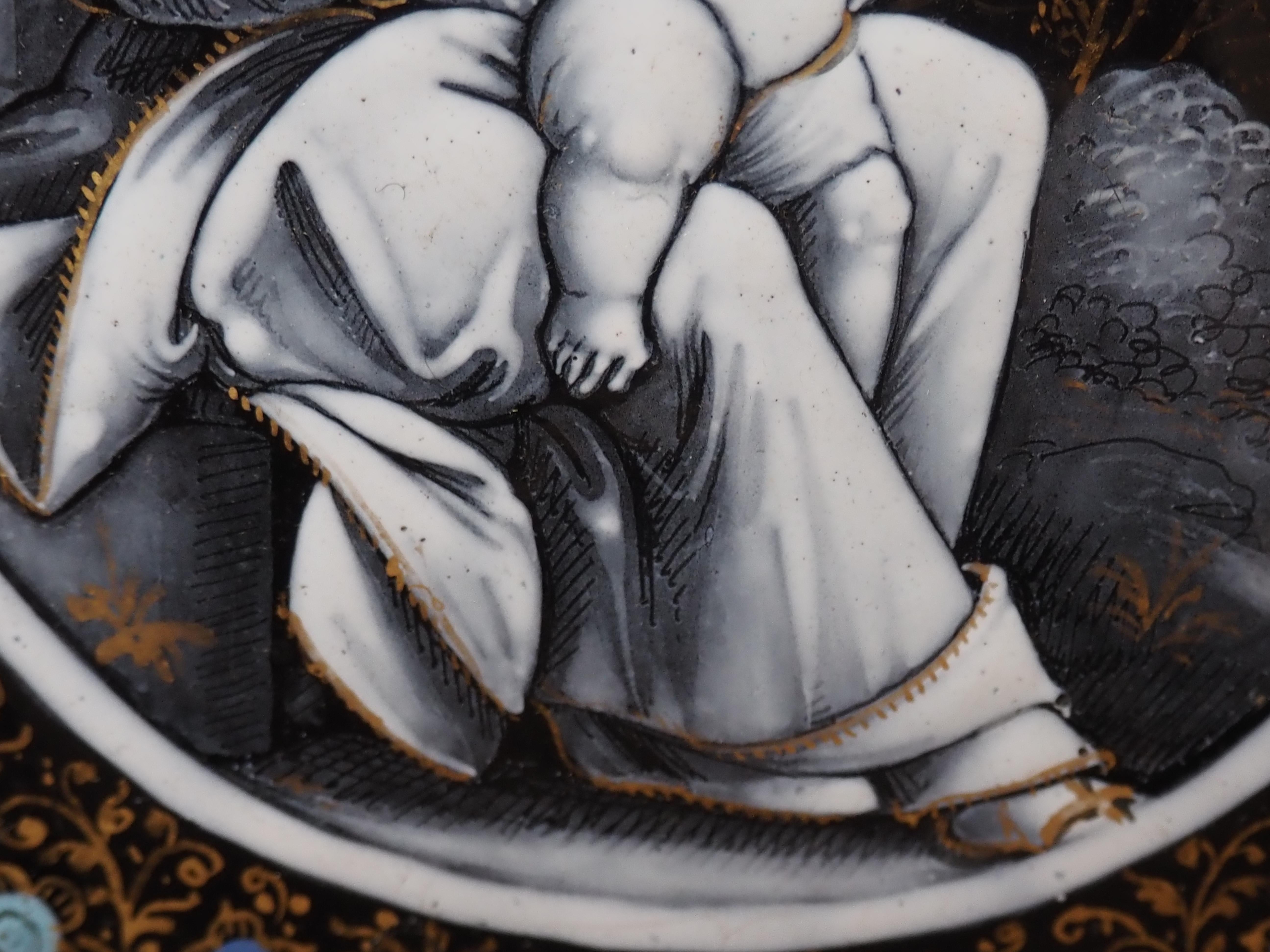 Plaque d'émail Madonna with Child Materdei, Jean Laudin, France, C.C. en vente 3