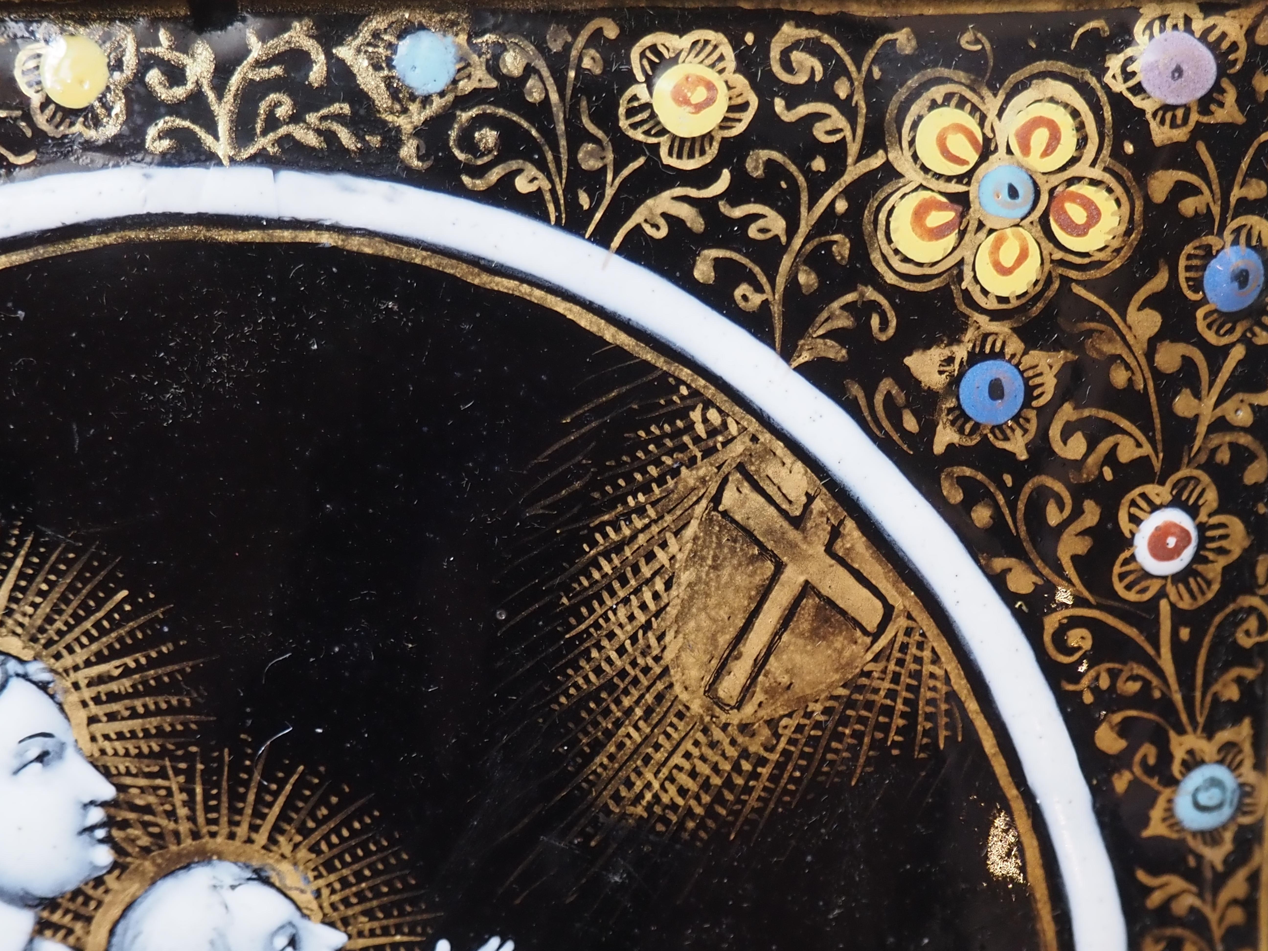 Plaque d'émail Madonna with Child Materdei, Jean Laudin, France, C.C. en vente 8