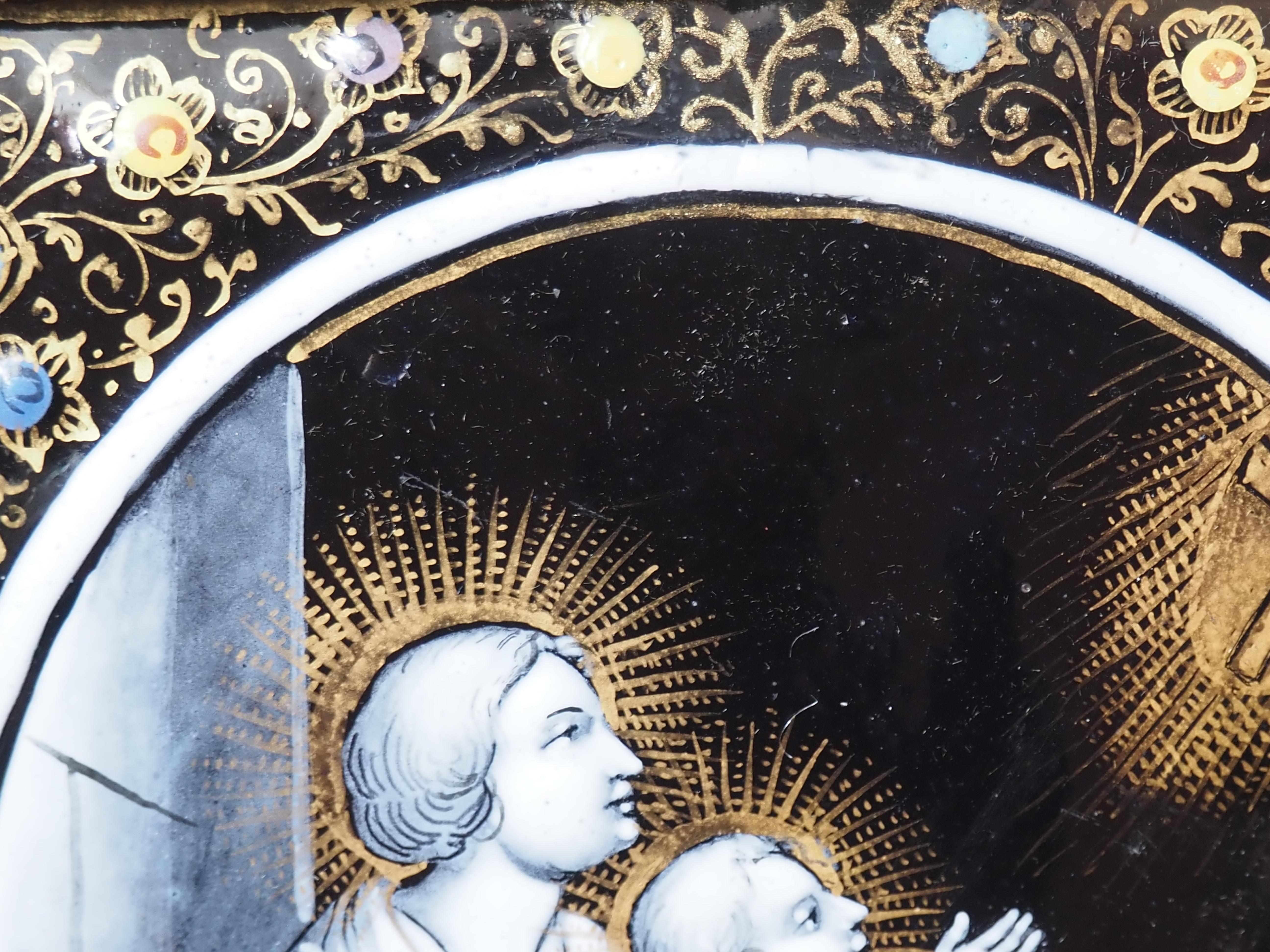 Plaque d'émail Madonna with Child Materdei, Jean Laudin, France, C.C. en vente 9