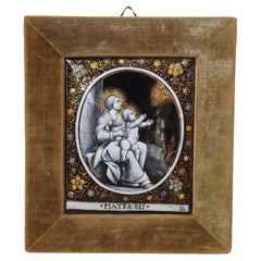 Enamel plaque Madonna with Child Materdei, Jean Laudin, France, 17th c.
