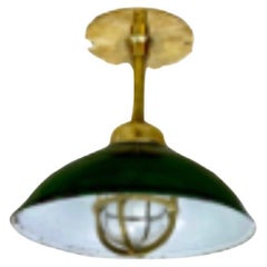 Emaille-Porzellan-Schirm Messing Nautische Ceiling Lights