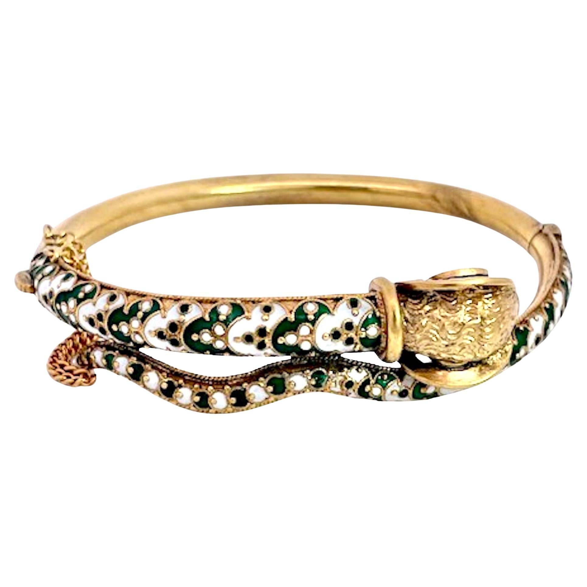 Bracciale ariete smaltato 14K