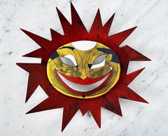 Scultura/pittura smaltata di Stig Lindberg, Studio A, Svezia, anni '50