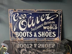 Enamel Shoe Sign from the 1800s
