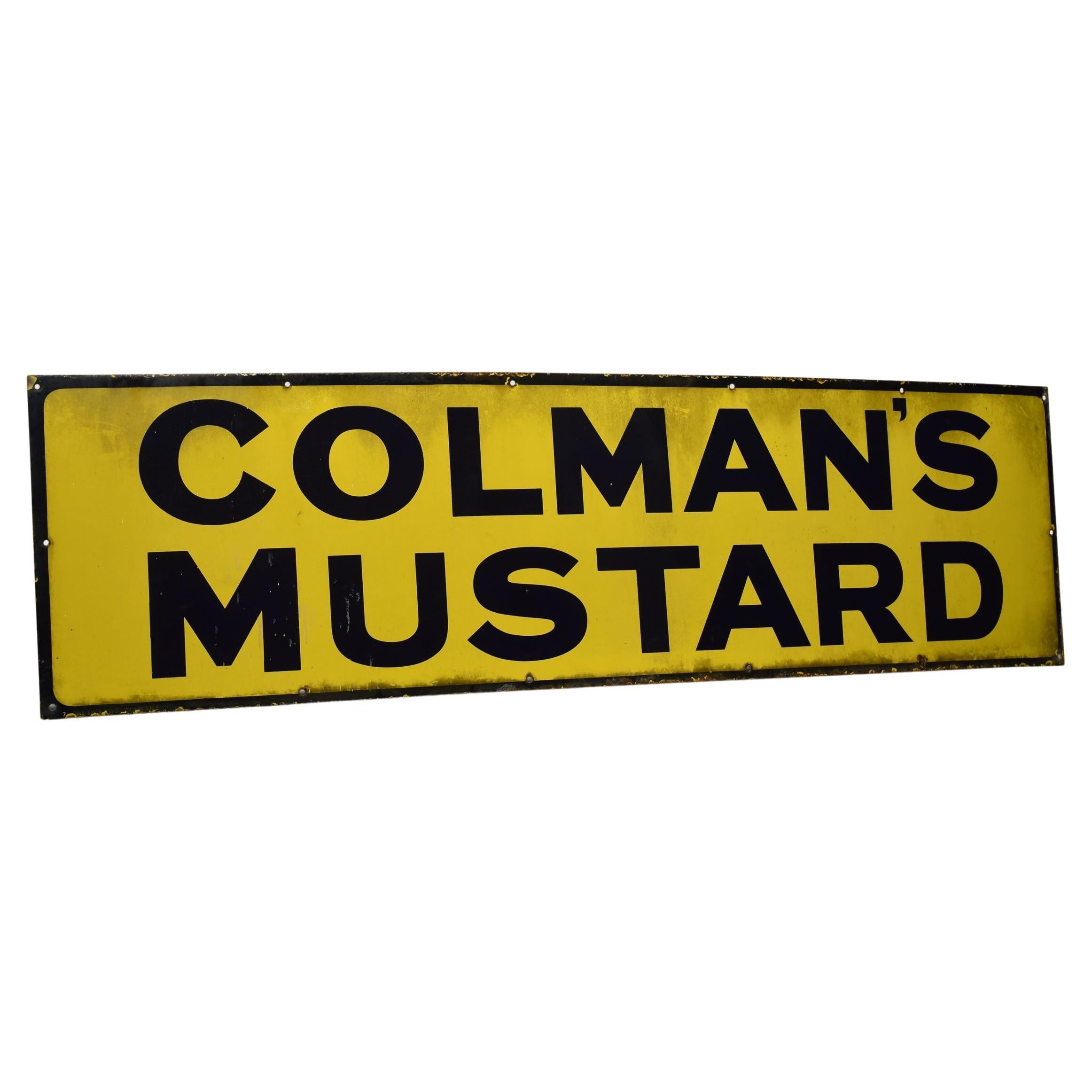 Enamel Sign for Colman’s Mustard For Sale