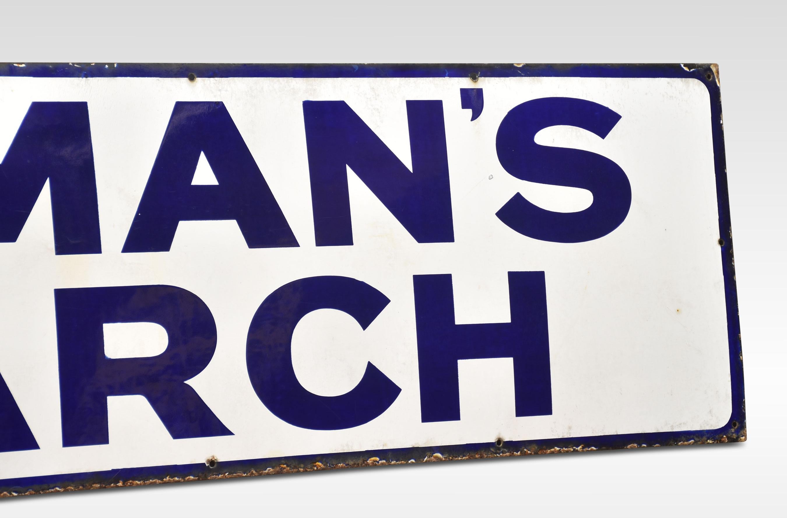 colmans starch enamel sign