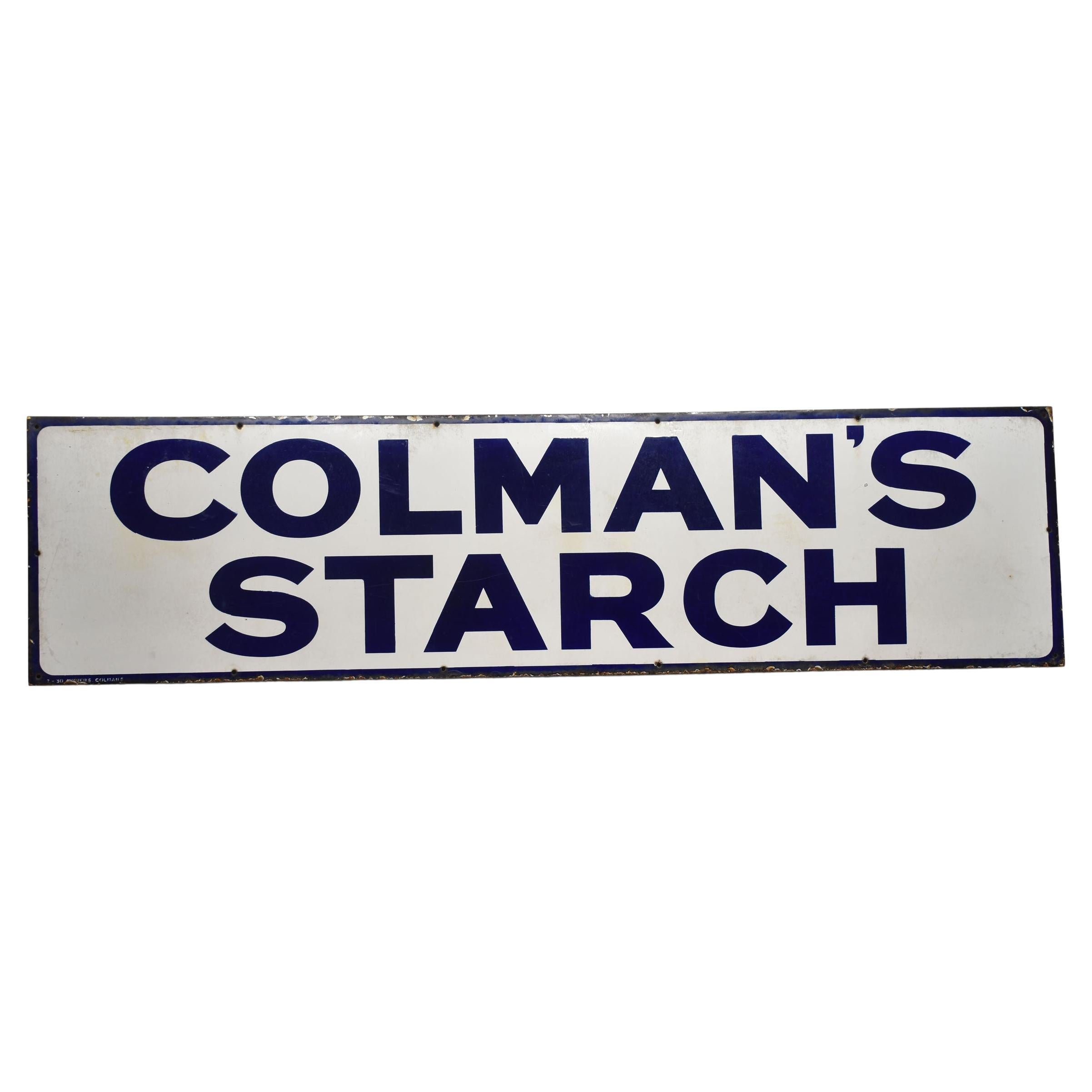 Enamel Sign for Colman’s Starch For Sale