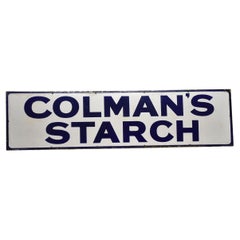 Antique Enamel Sign for Colman’s Starch