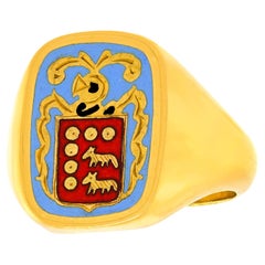 Enamel Signet Ring
