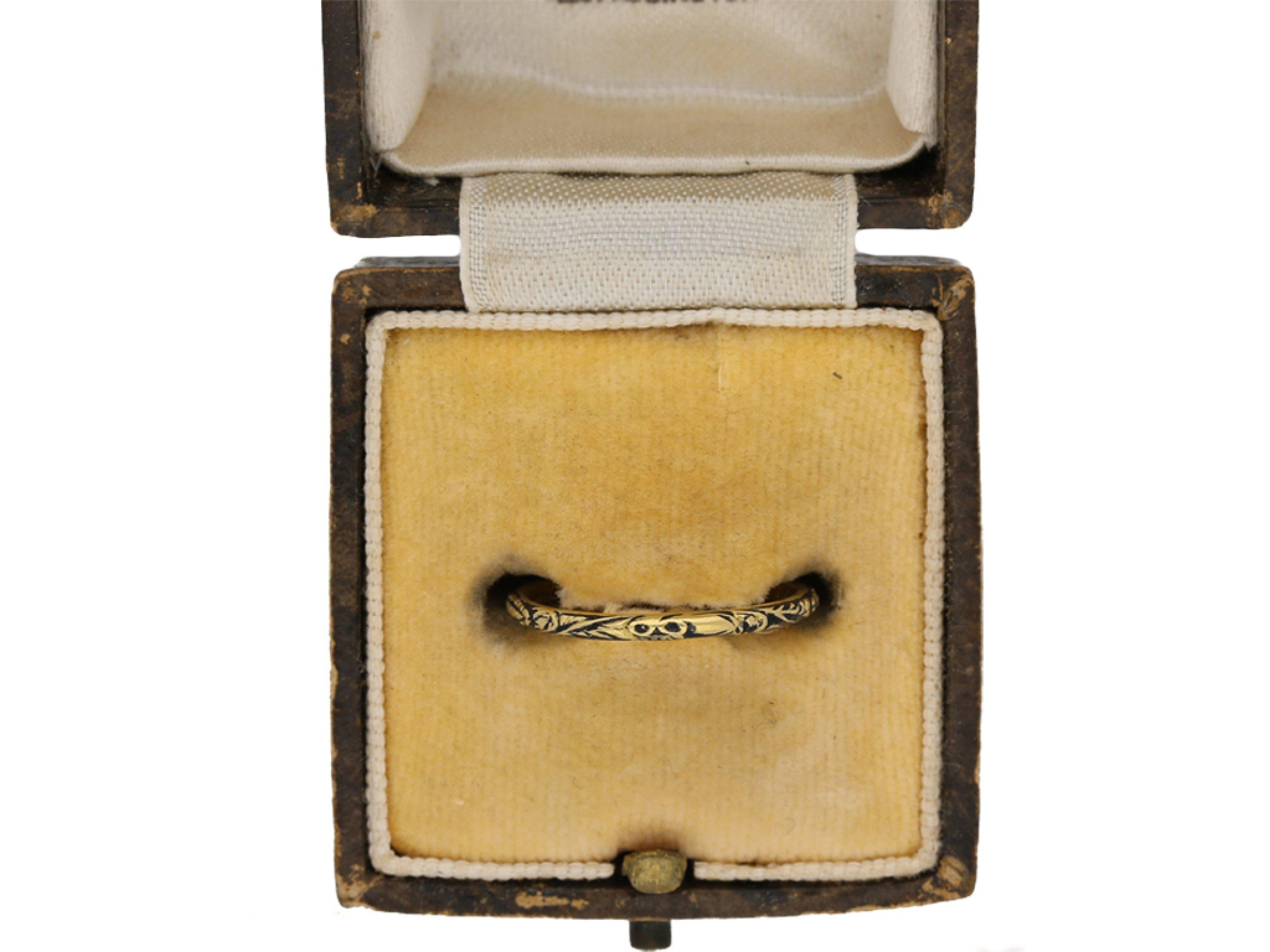 Antique Enamel Skull Ring for Sir Francis Gosling, circa 1768 For Sale 3