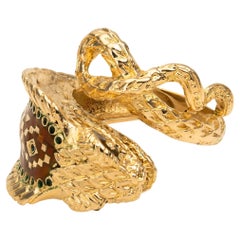 Retro Enamel Snake Gold Ring Retro Enamel Snake Gold Ring