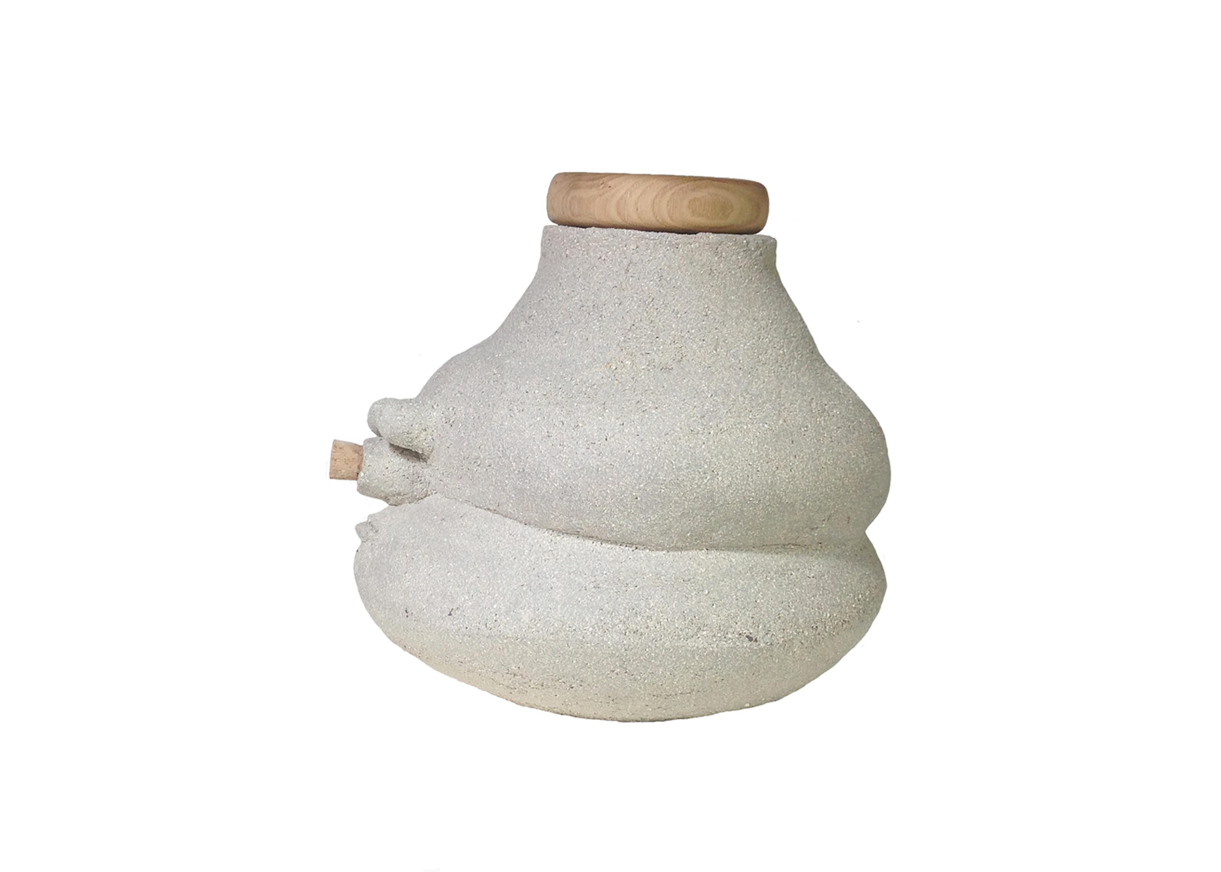 European Enamel Vase, Unique by Meritxell Duran