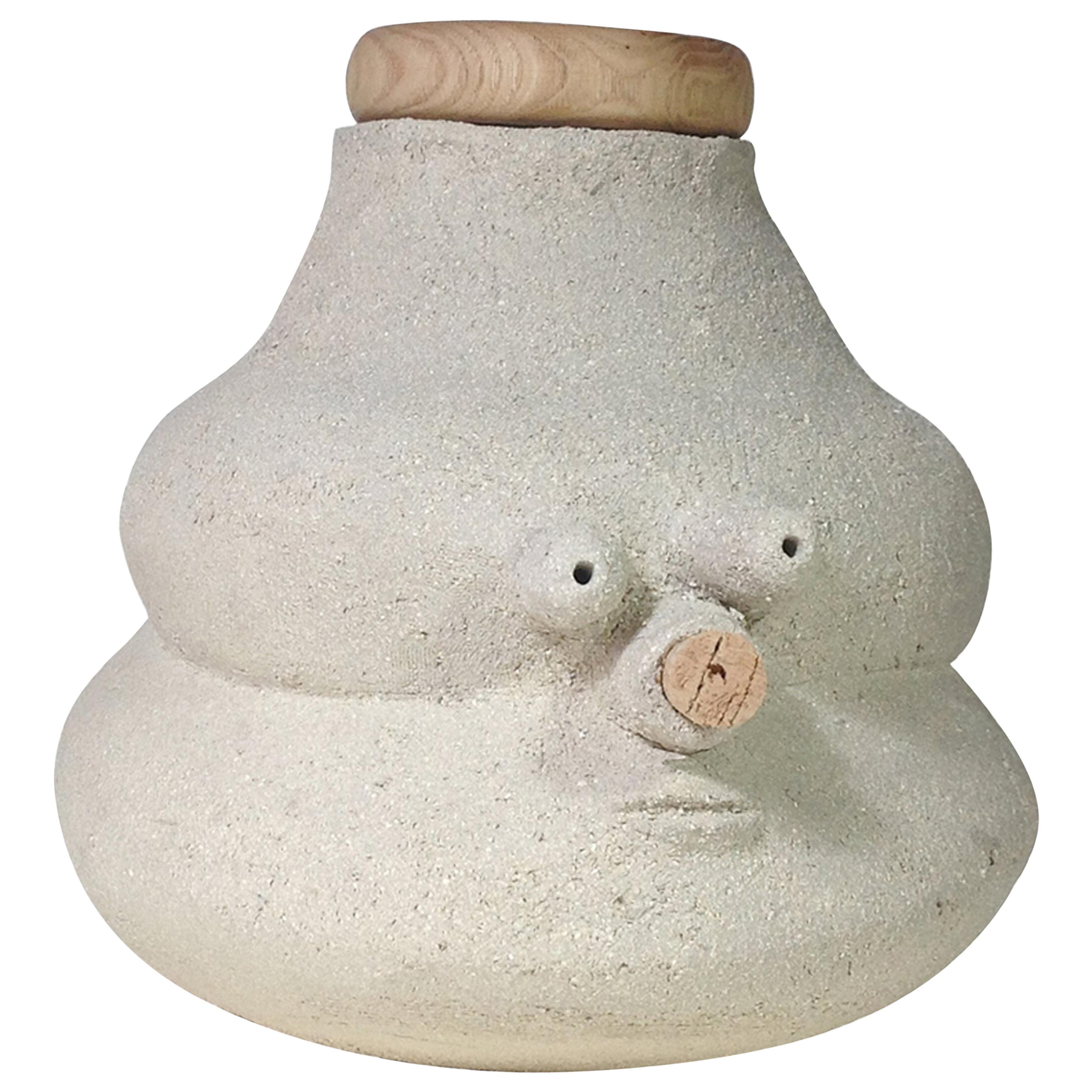Enamel Vase, Unique by Meritxell Duran For Sale