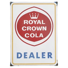 Enameled Advertisement Sign or Plate for Royal Crown Cola, Langcat Bussum 1950s