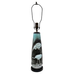 Retro Enameled Birds Lamp