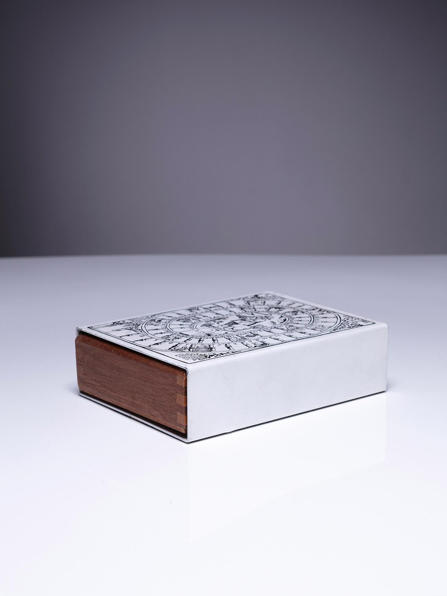 Enameled desk box by Piero Fornasetti.