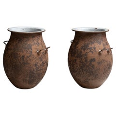 Pentole in ghisa smaltata, Francia, 1880 circa