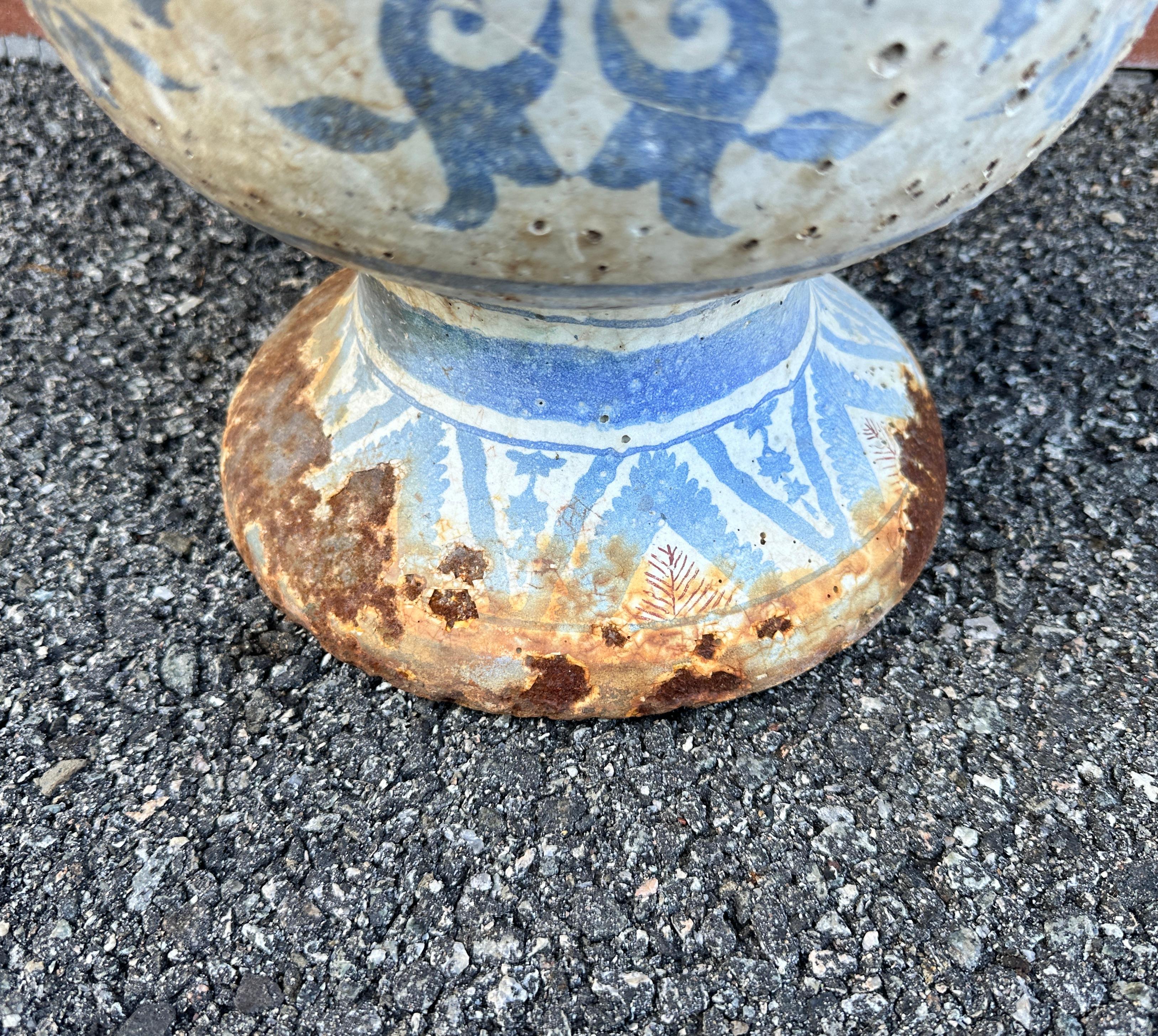 French Enameled Cast Iron Rouen Urn