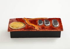 Enameled Ceramic Box by Marion De Crecy, France, circa 1975